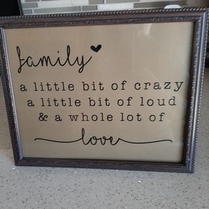 Framed Decorative sign "Family"